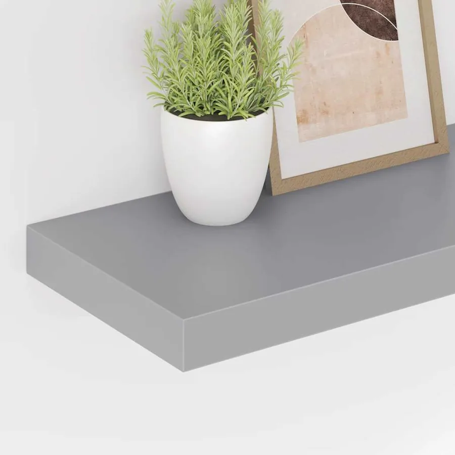 Étagères murales flottantes 2 pcs gris 50x23,5x3,8 cm MDF - 4