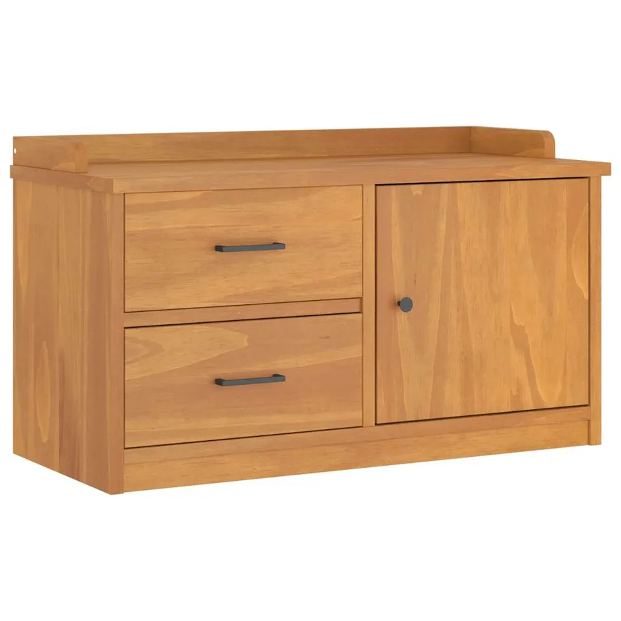 Banc de couloir SANDNES 87x40x50 cm bois de pin massif - 2