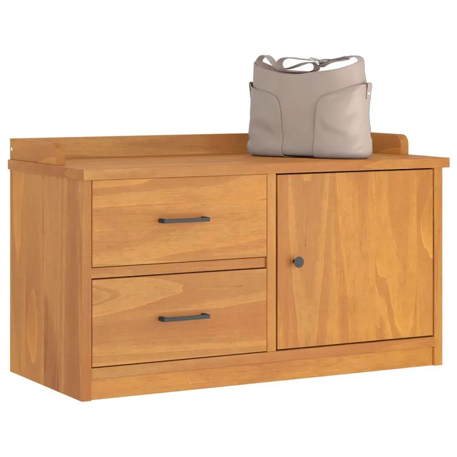 Banc de couloir SANDNES 87x40x50 cm bois de pin massif - 4