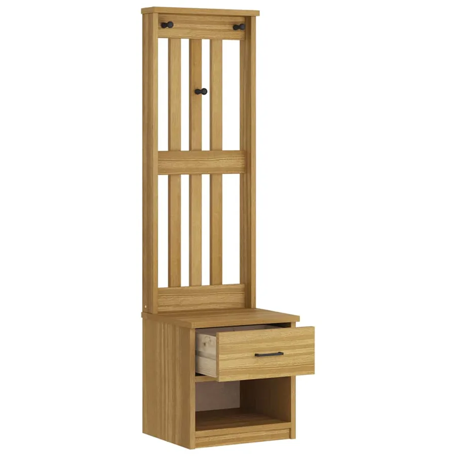 Portemanteau SANDNES 45x40x159,5 cm bois massif pin - 6