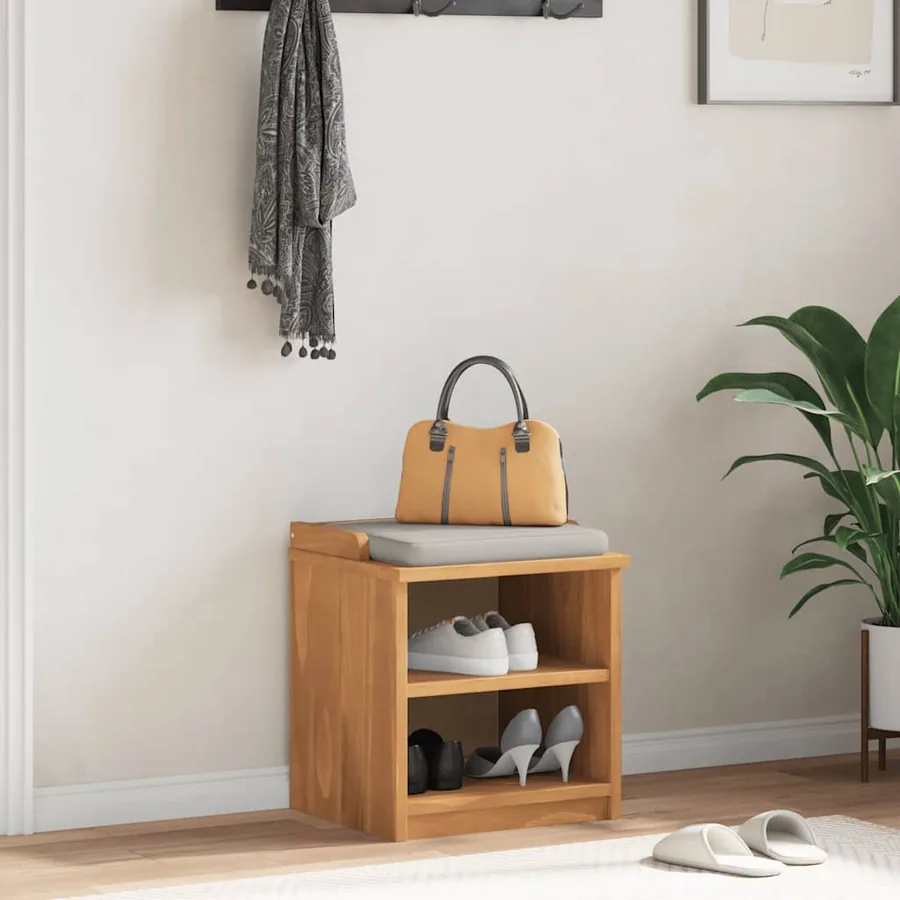 Banc de couloir SANDNES 45x40x50 cm bois de pin massif