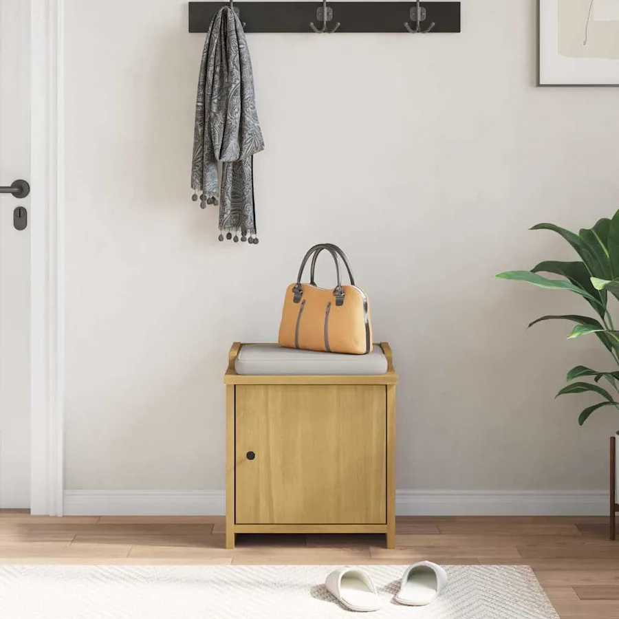 Banc de couloir SANDNES 45x40x50 cm bois de pin massif - 3