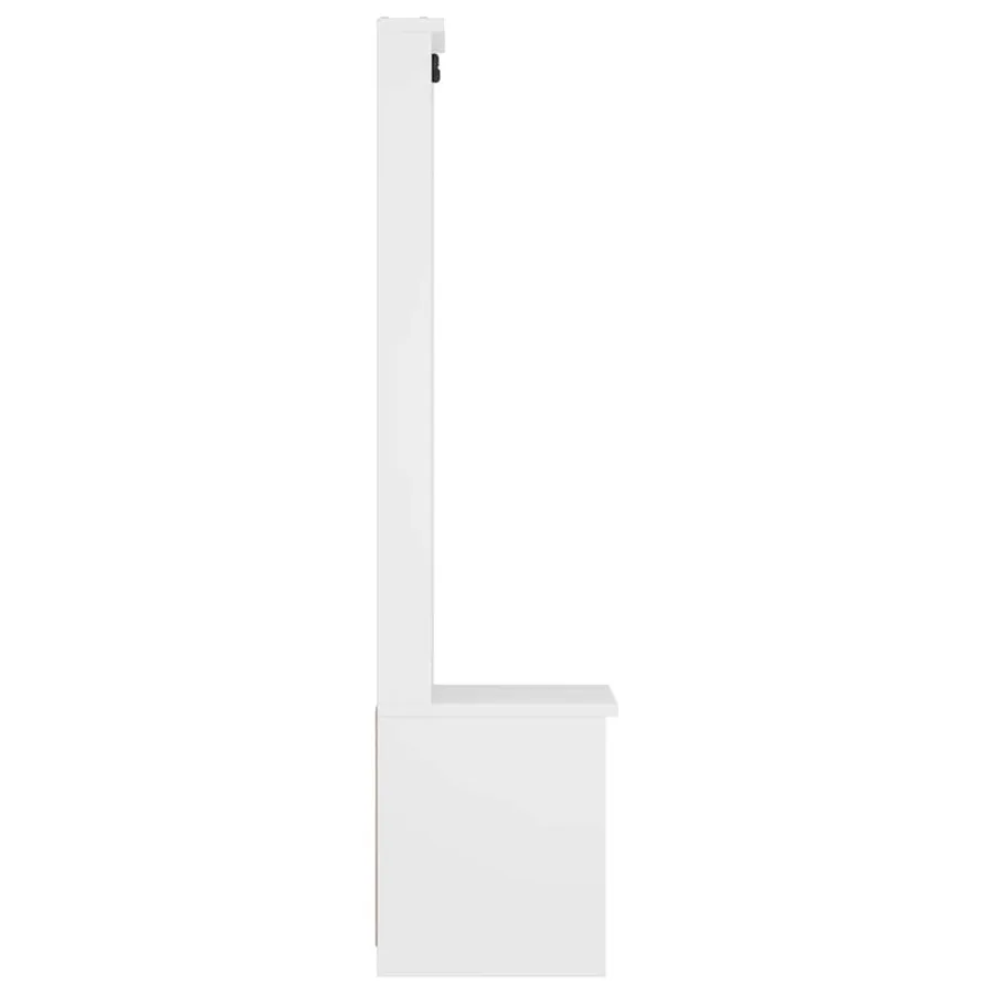 Portemanteau SANDNES blanc 45x40x159,5 cm bois massif pin - 6