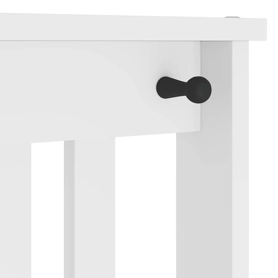 Portemanteau SANDNES blanc 45x40x159,5 cm bois massif pin - 9
