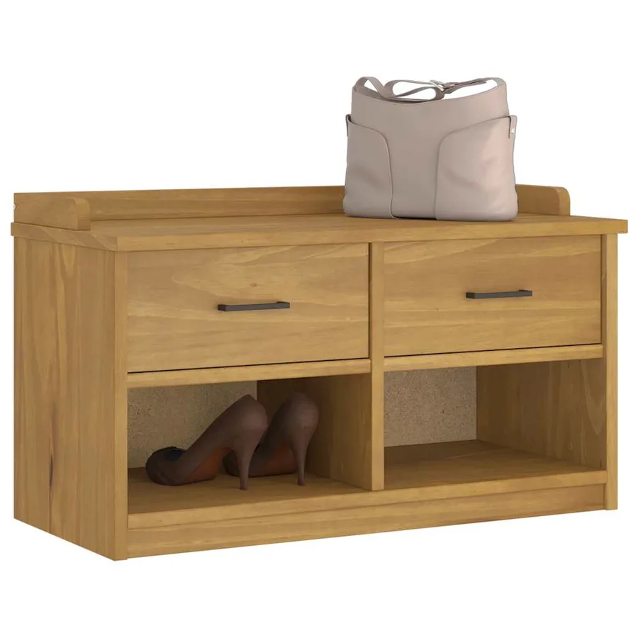 Banc de couloir SANDNES 87x40x50 cm bois de pin massif - 4