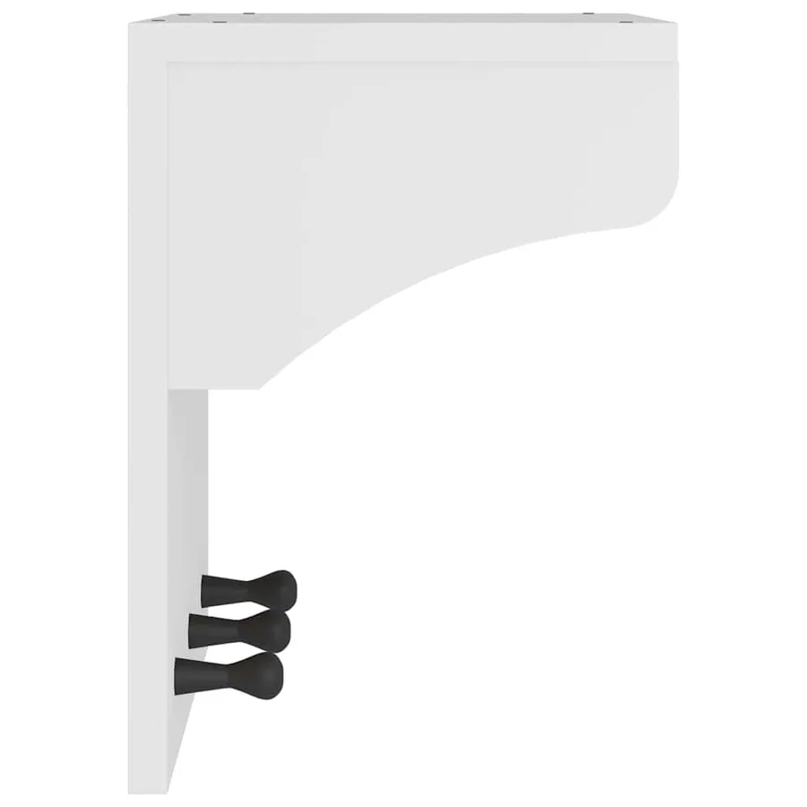 Porte-manteau mural SANDNES blanc 43x30x42 cm bois massif pin - 6