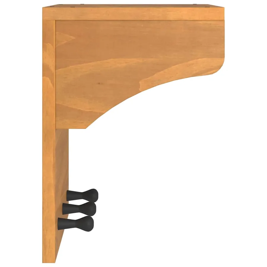Porte-manteau mural SANDNES 43x30x42 cm bois massif pin - 6