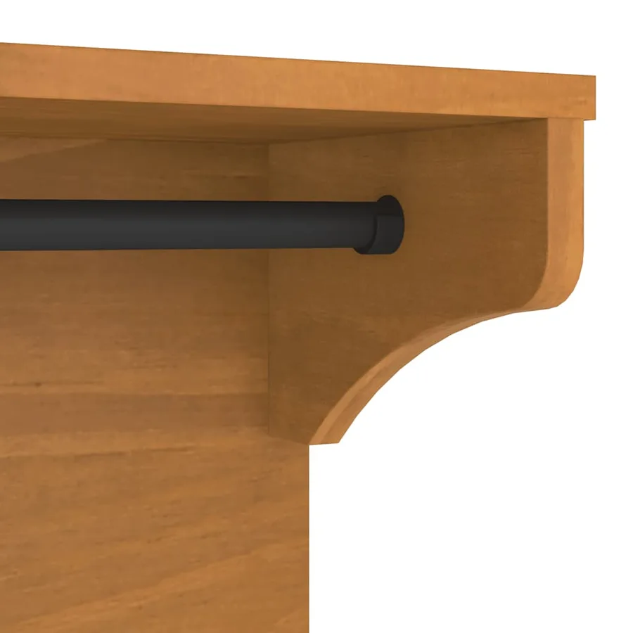 Porte-manteau mural SANDNES 43x30x42 cm bois massif pin - 8