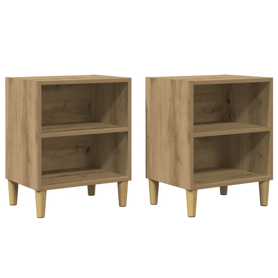 Tables de chevet 2 pcs chêne artisanal 40x30x50 cm - 2