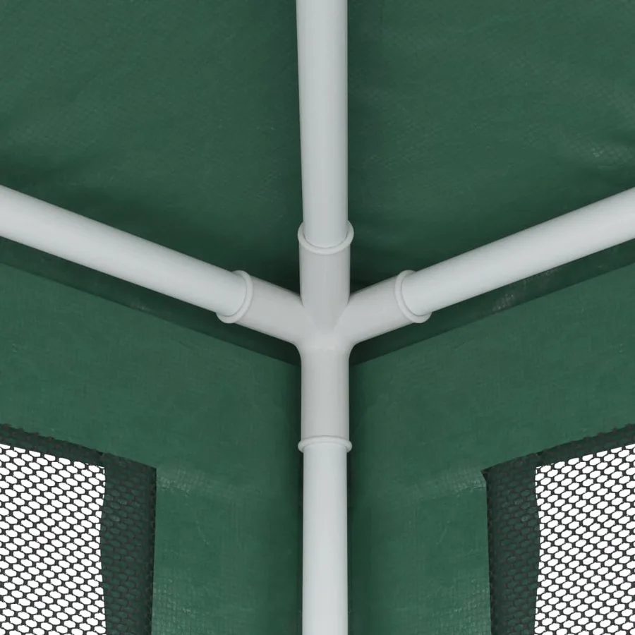 Tente de fête avec 4 parois latérales en maille Vert 3x4 m PEHD - 6