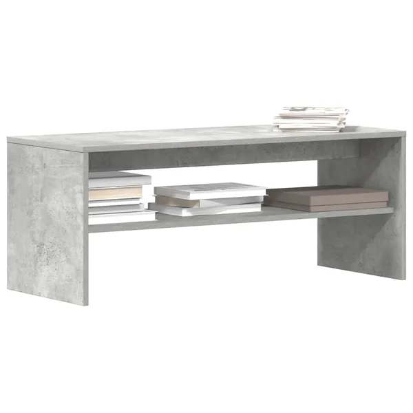 Meuble TV Gris béton 100 x 40 x 40 cm Aggloméré