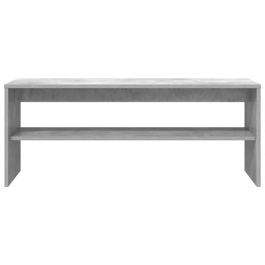 Meuble TV Gris béton 100 x 40 x 40 cm Aggloméré - 5