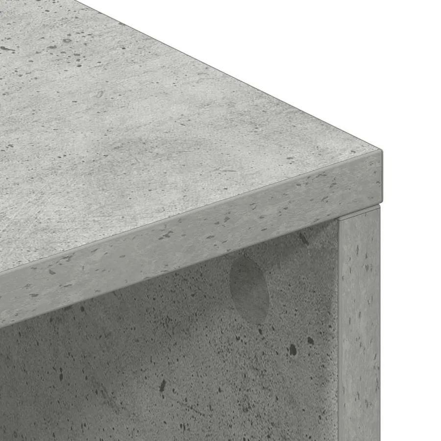 Meuble TV Gris béton 100 x 40 x 40 cm Aggloméré - 8