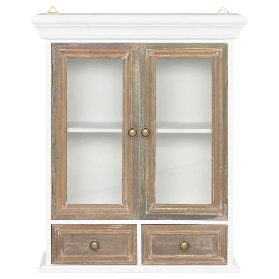Armoire murale Blanc 49x22x59 cm Bois d'ingénierie - 2