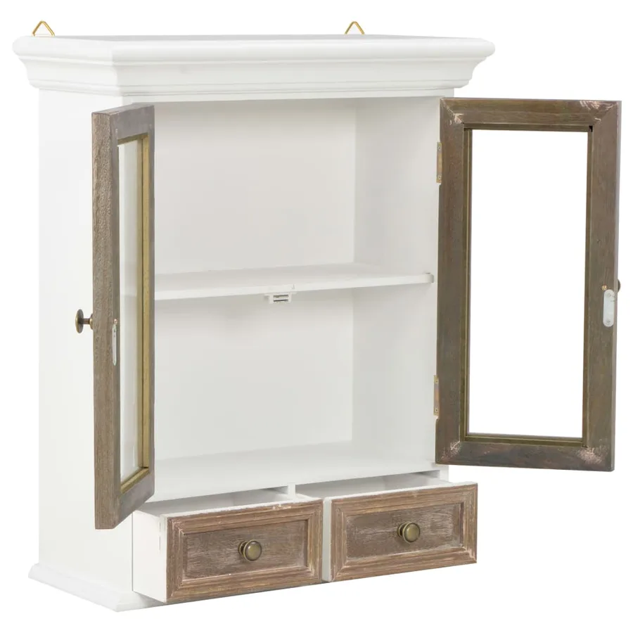 Armoire murale Blanc 49x22x59 cm Bois d'ingénierie - 3