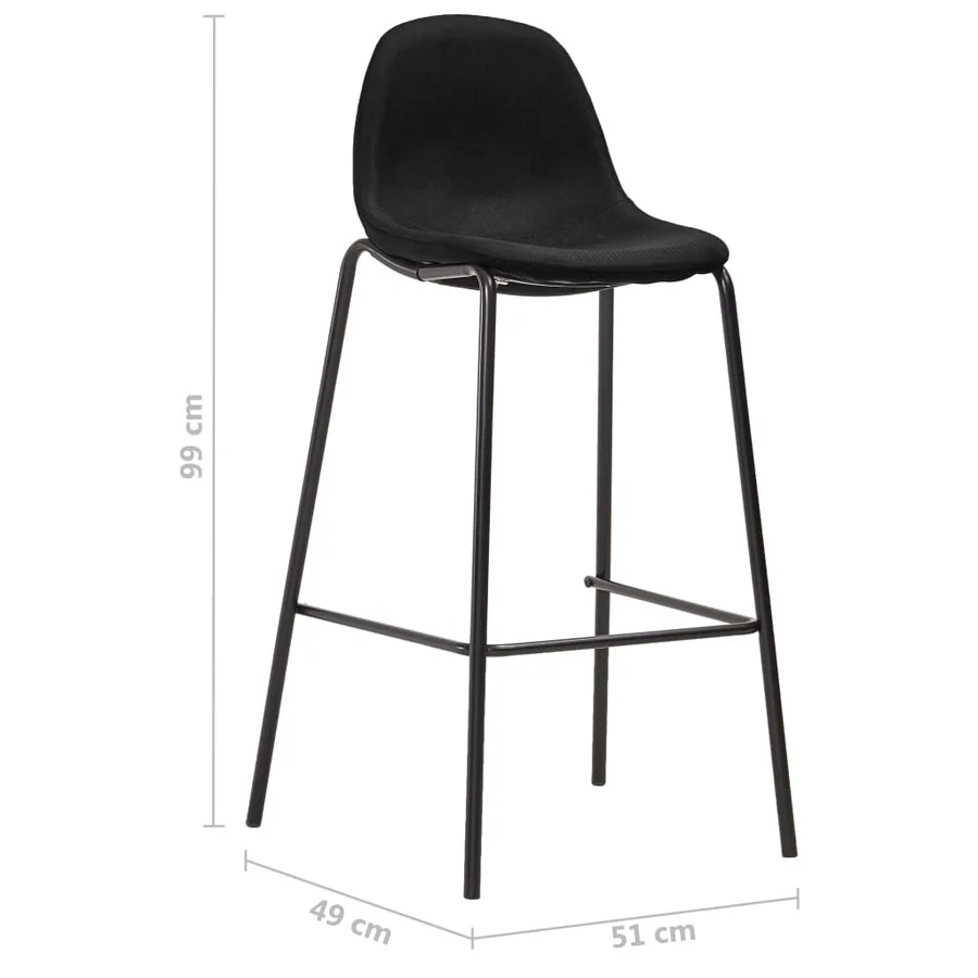 Ensemble de bar 5 pcs Tissu Noir - 14