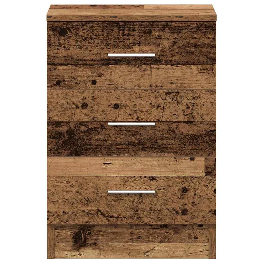 Table de chevet vieux bois 38x35x55 cm bois d'ingénierie - 6