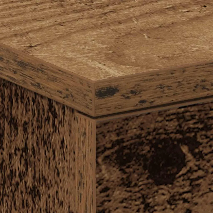 Table de chevet vieux bois 38x35x55 cm bois d'ingénierie - 9
