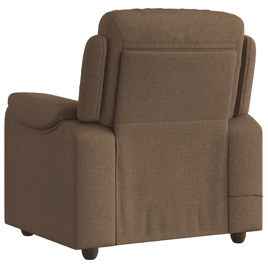 Fauteuil de massage inclinable Marron Tissu - 5