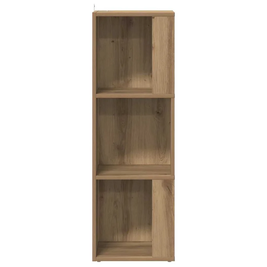 Armoire d'angle chêne artisanal 33x33x100 cm bois d'ingénierie - 4
