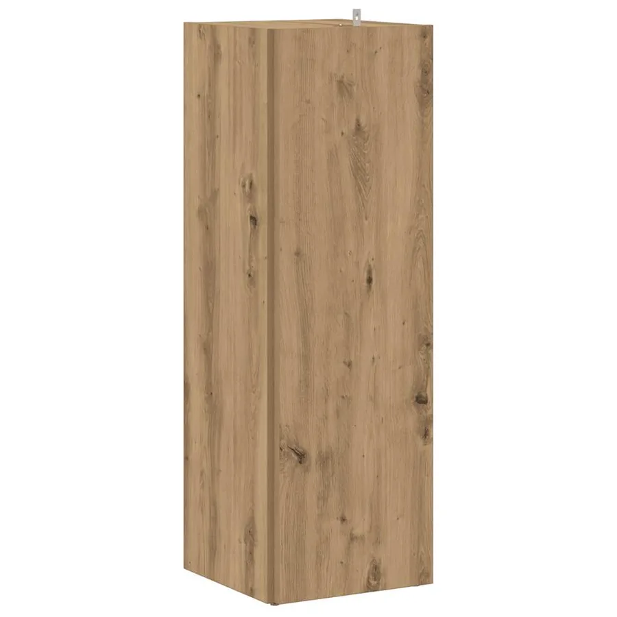 Armoire d'angle chêne artisanal 33x33x100 cm bois d'ingénierie - 5