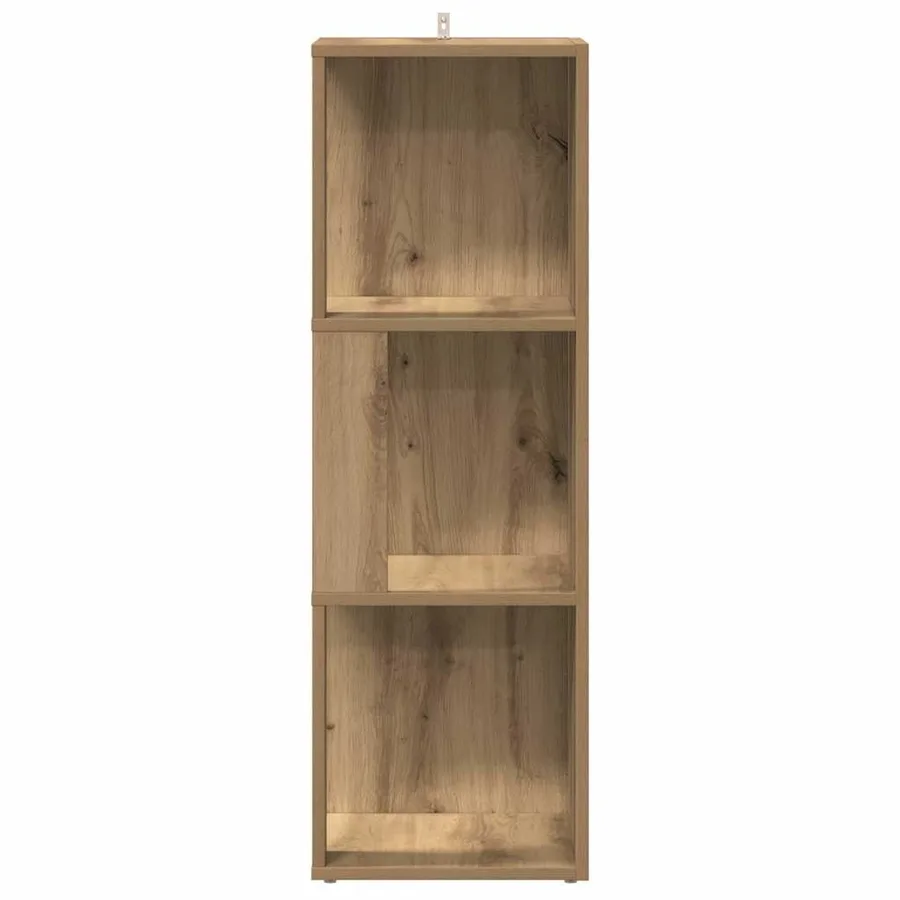 Armoire d'angle chêne artisanal 33x33x100 cm bois d'ingénierie - 6