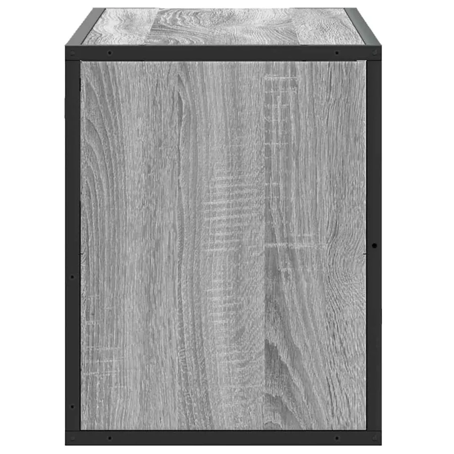 Meuble TV sonoma gris 80x31x39,5 cm bois d'ingénierie et métal - 5
