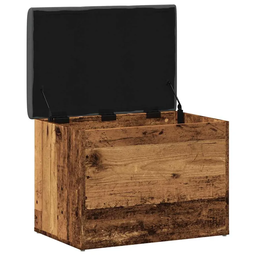 Banc de rangement vieux bois 62x42x45 cm bois d'ingénierie - 6