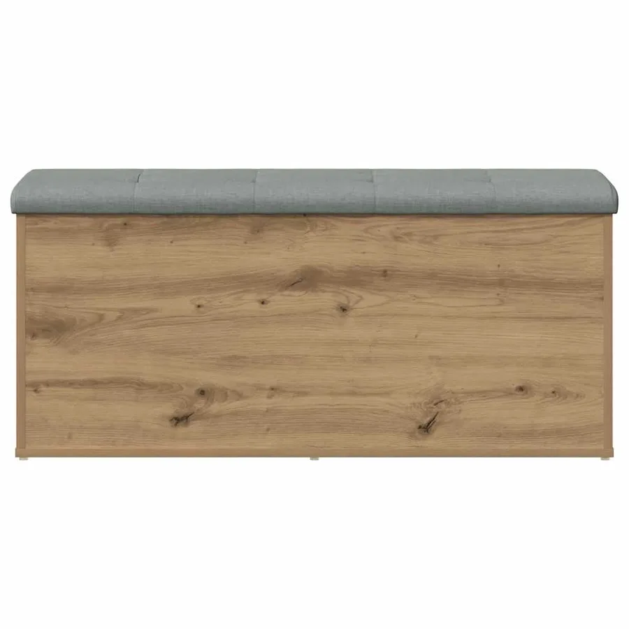Banc de rangement Chêne artisanal 102x42x45 cm Bois d'ingénierie - 3