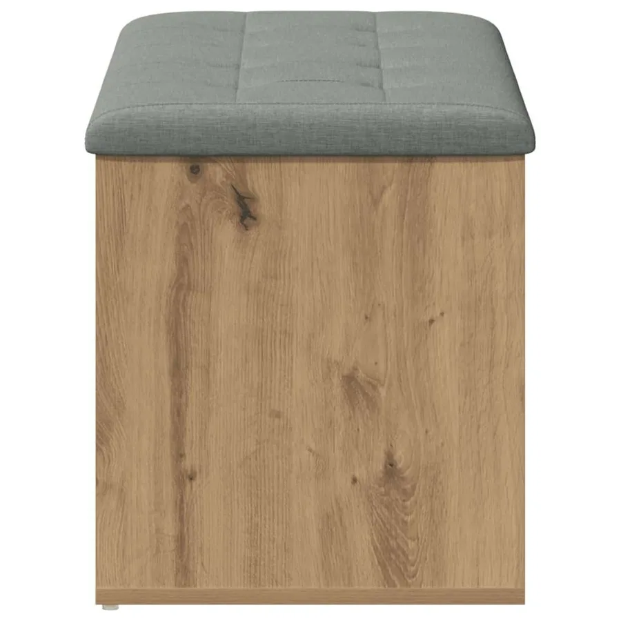 Banc de rangement Chêne artisanal 102x42x45 cm Bois d'ingénierie - 4