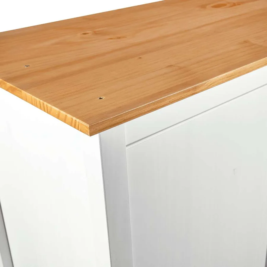 Garde-robe à 2 portes Hill Blanc 89x50x170cm Bois de pin solide - 8