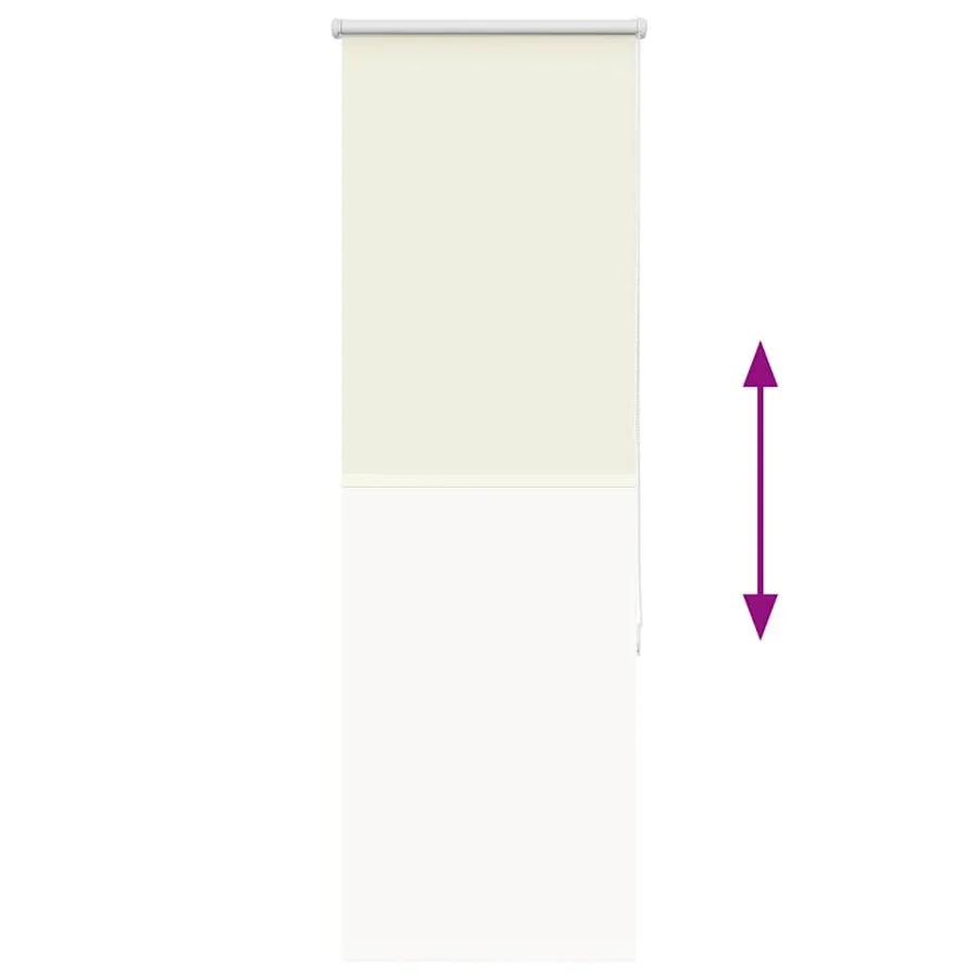 Store enrouleur occultant blanc cassé 55x130cm largeur du tissu - 5
