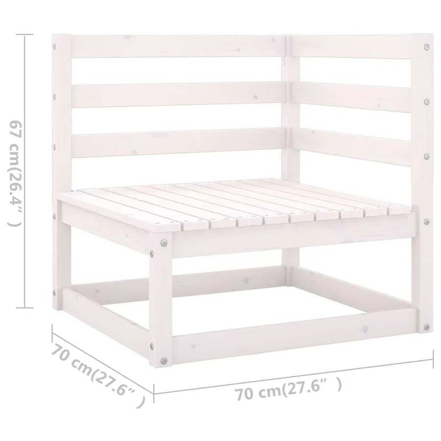 Salon de jardin 6 pcs avec coussins Bois de pin massif - 8