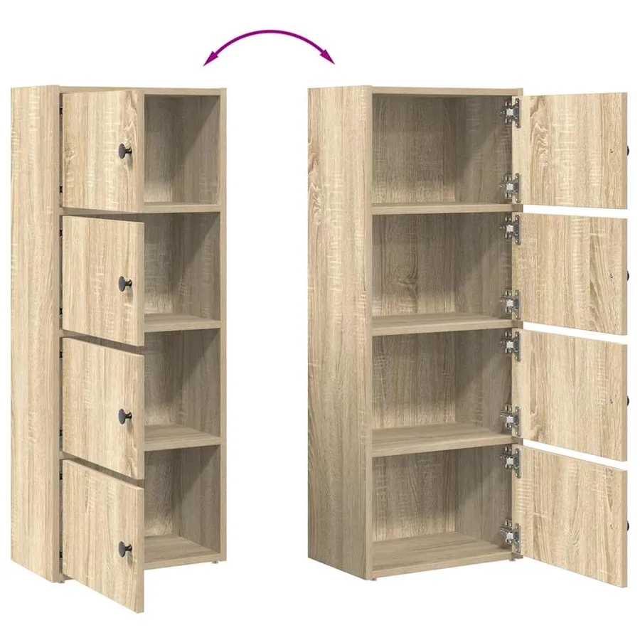 Bibliothèque chêne sonoma 40x24x102 cm bois d'ingénierie - 8