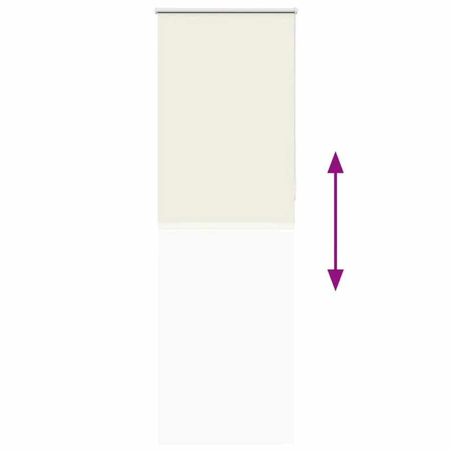 Store enrouleur occultant blanc cassé 65x210cm largeur du tissu - 9