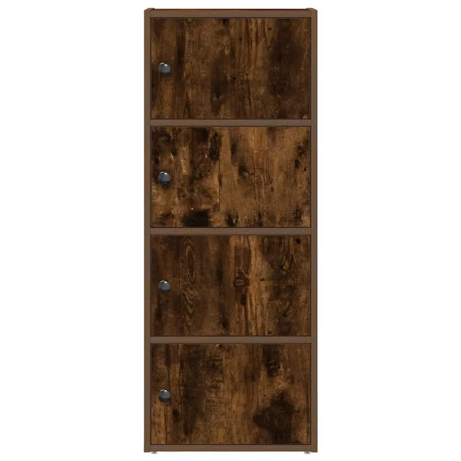 Bibliothèque chêne fumé 40x24x102 cm bois d'ingénierie - 4