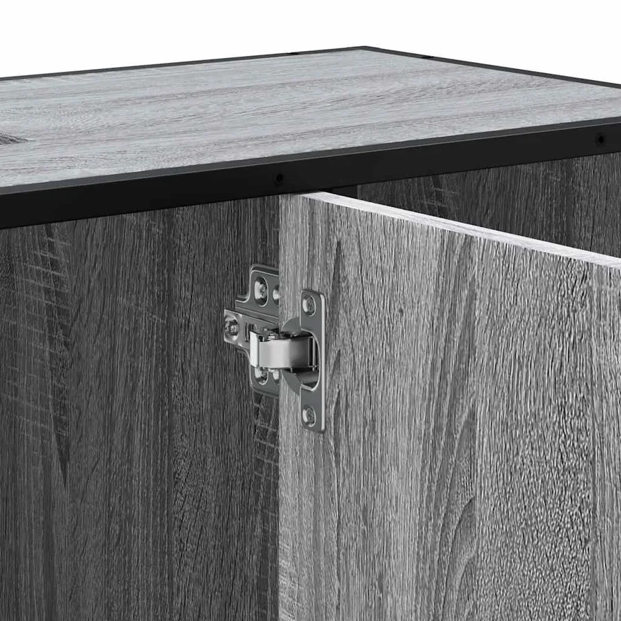 Armoire lavabo de salle de bain sonoma gris bois d'ingénierie - 10