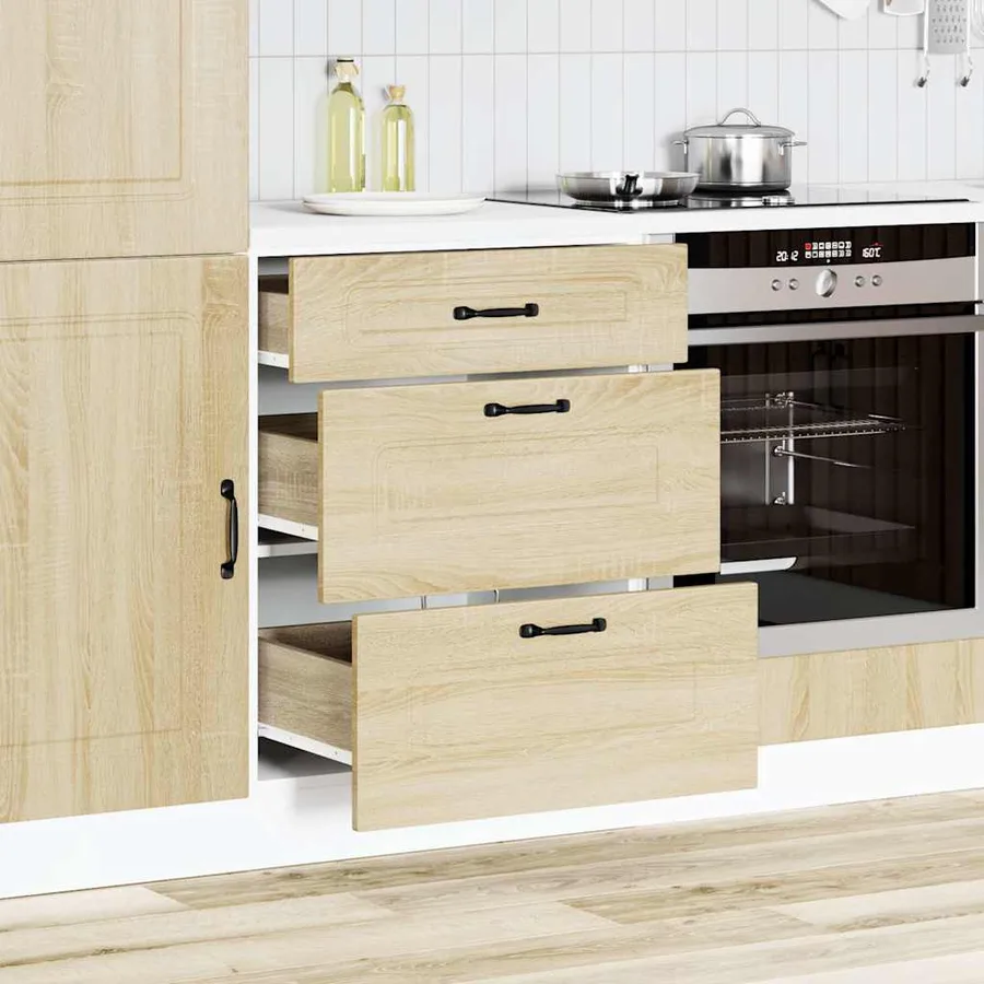 Armoire de cuisine Kalmar chêne sonoma bois d'ingénierie - 3