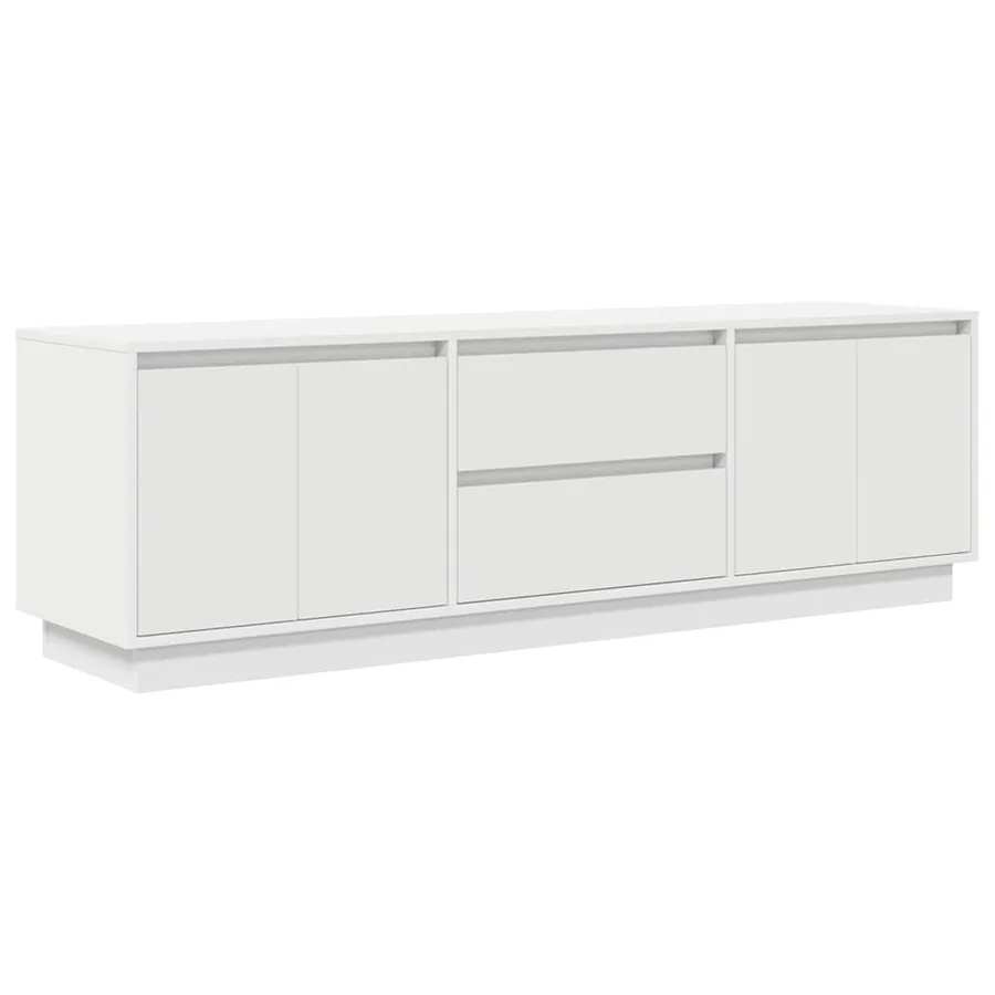 Meuble TV avec lumières LED blanc 160,5x41x50 cm - 3