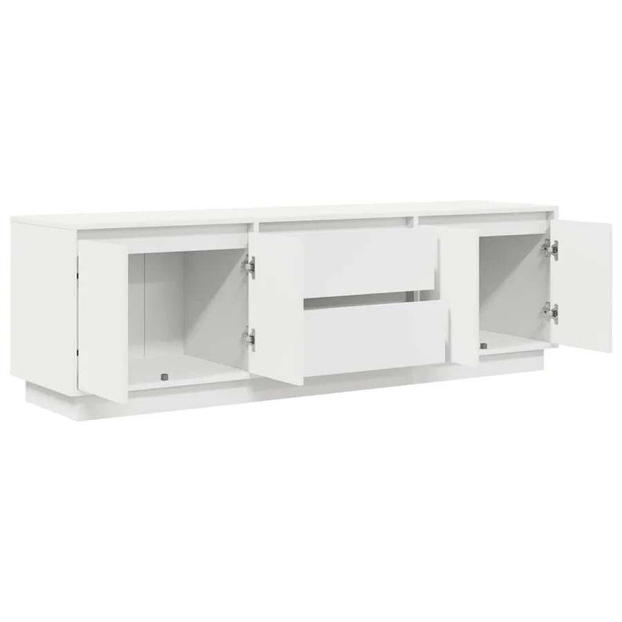 Meuble TV avec lumières LED blanc 160,5x41x50 cm - 6