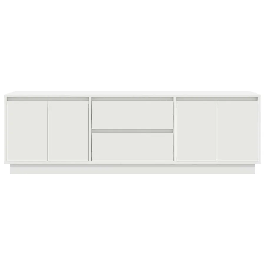 Meuble TV avec lumières LED blanc 160,5x41x50 cm - 7