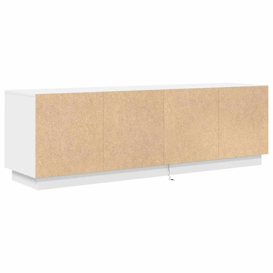 Meuble TV avec lumières LED blanc 160,5x41x50 cm - 9