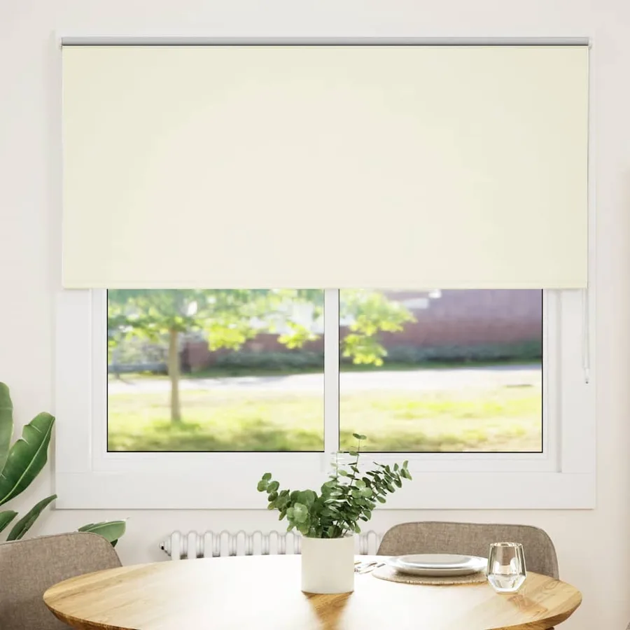 Store enrouleur occultant blanc cassé 150x150 cm largeur tissu - 2