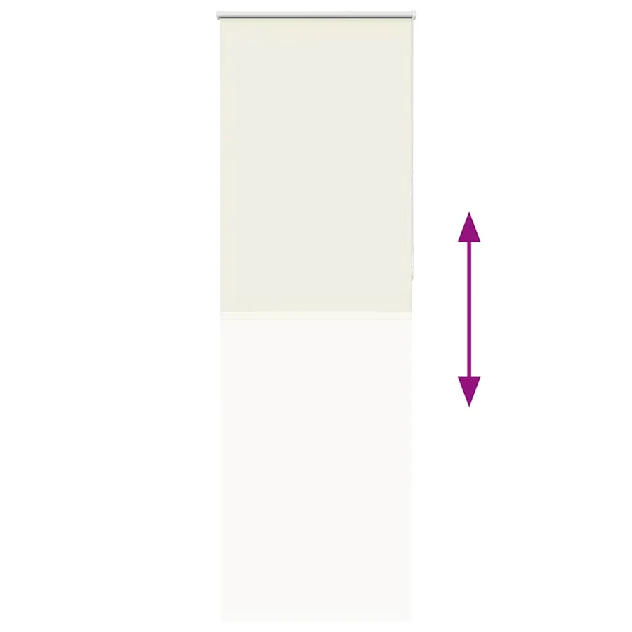 Store enrouleur occultant blanc cassé 85x230cm largeur du tissu - 5