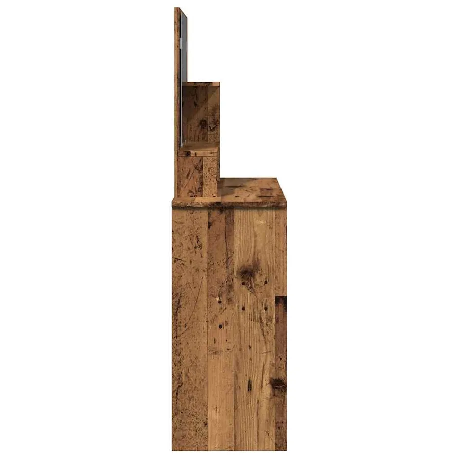 Coiffeuse avec miroir vieux bois 86,5x35x136 cm - 5