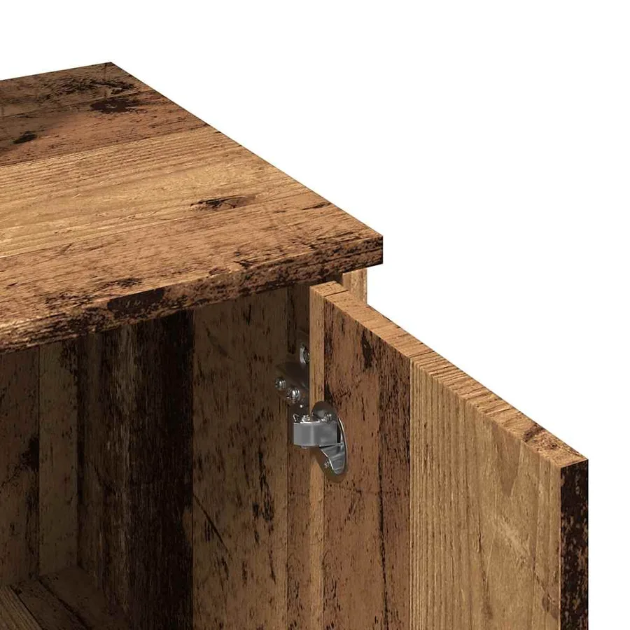 Coiffeuse avec miroir vieux bois 86,5x35x136 cm - 8