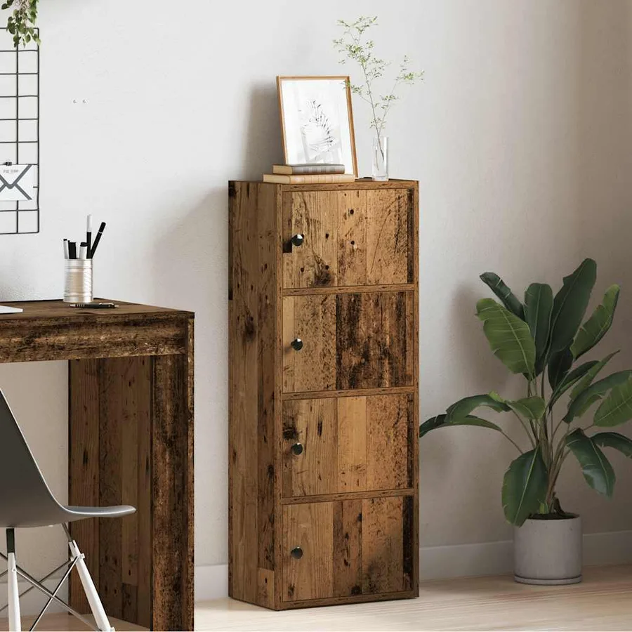 Bibliothèque vieux bois 40x24x102 cm bois d'ingénierie - 3