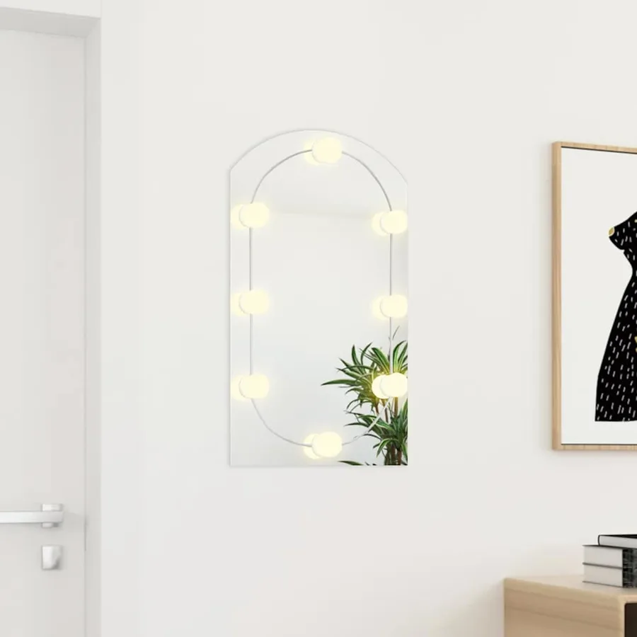 Miroir avec éclairage LED 70x40 cm Verre Arche - 3