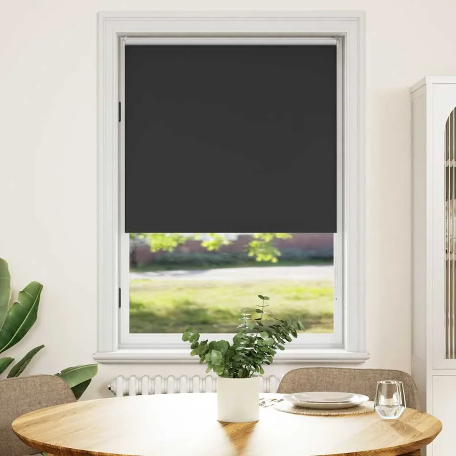 Store enrouleur occultant 124,4 x 175 cm, largeur du tissu 120 cm, noir