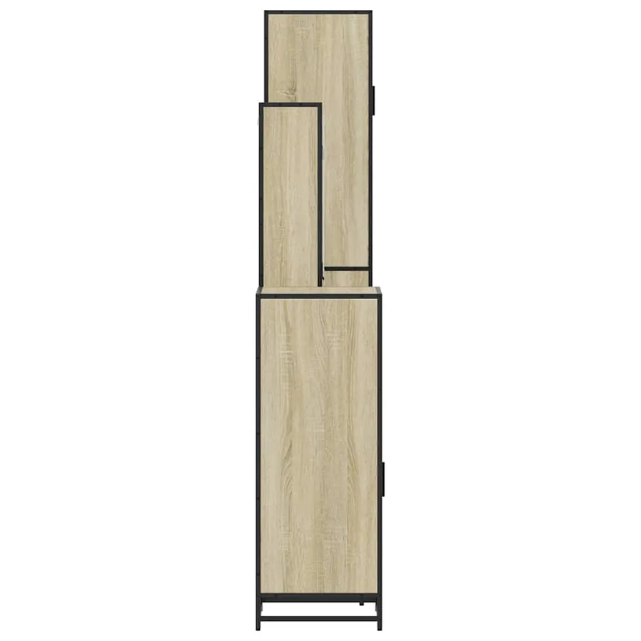 Ensemble de meubles de salle de bain 4 pcs chêne sonoma - 7